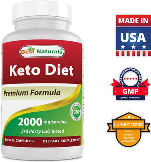 Best Naturals Keto Diet 2000 mg 90 veg Caps - shopbestnaturals.com