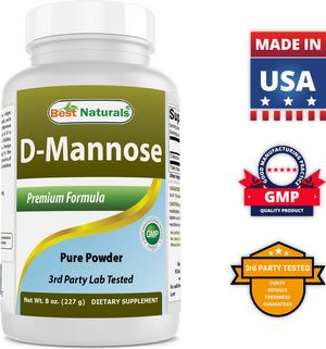 Best Naturals D-Mannose Pure Powder - Urinary Tract Cleanse Supplement - 8 OZ