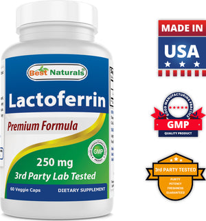 Best Naturals Lactoferrin 250 mg 60 Vegetarian Capsules