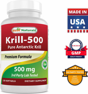 Best Naturals Krill Oil 500mg 120 softgels - shopbestnaturals.com