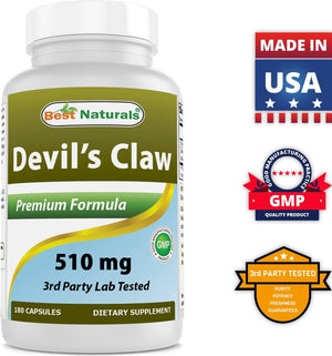 Best Naturals Devil's Claw 510 mg 180 Capsules - shopbestnaturals.com