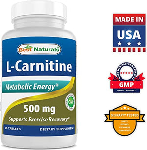 Best Naturals L-Carnitine Tartrate 500 mg 90 Tablets